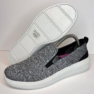 Ryka Womens Ally Black/White Slip On Side Zip Casual Sneakers Size 9M NWOB